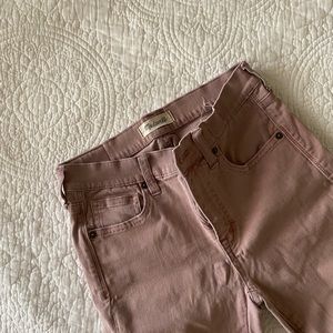 Madewell Slim Straight Pants in Mauve